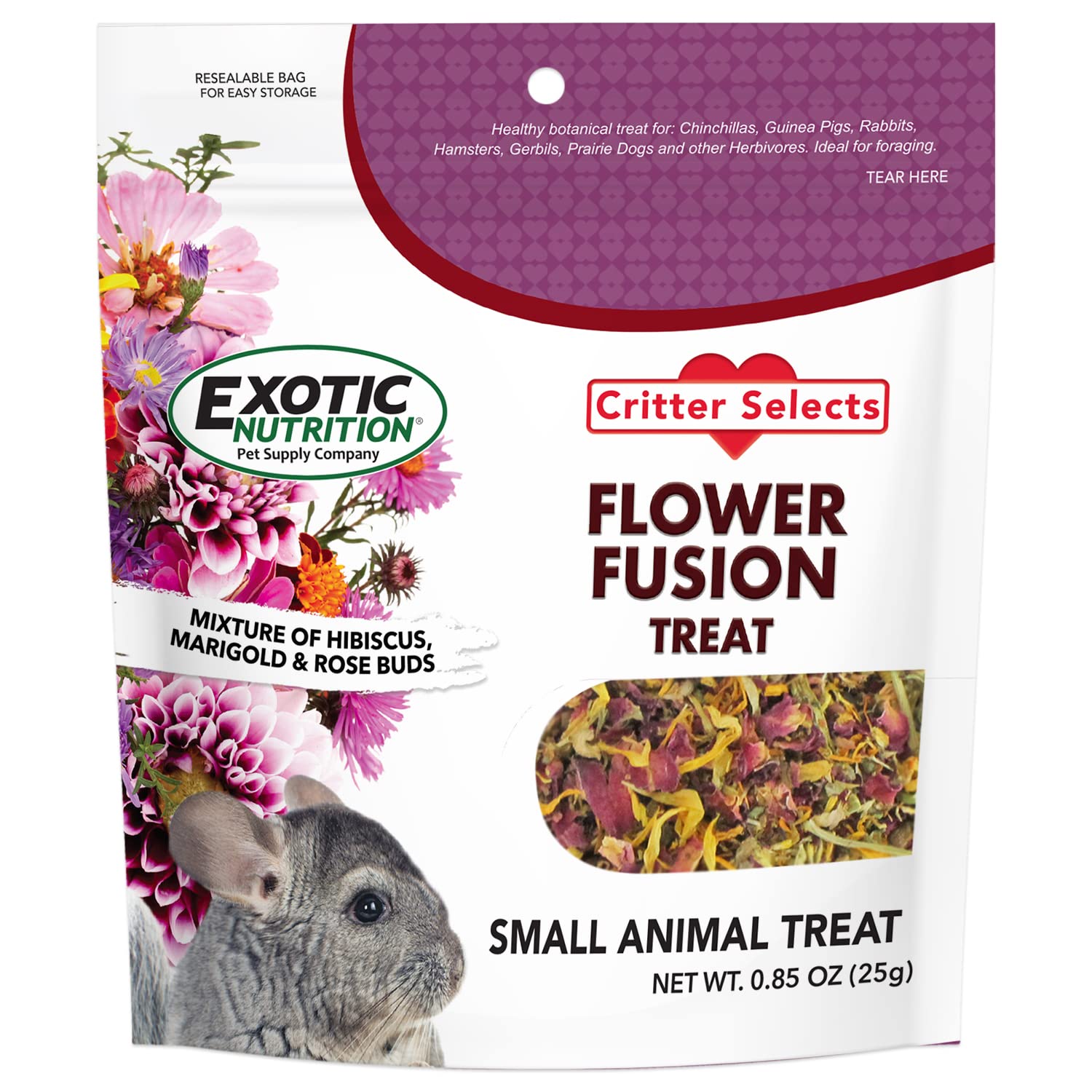 Exotic Nutrition Flower Fusion: enriquecimiento conductual en espacios reducidos.