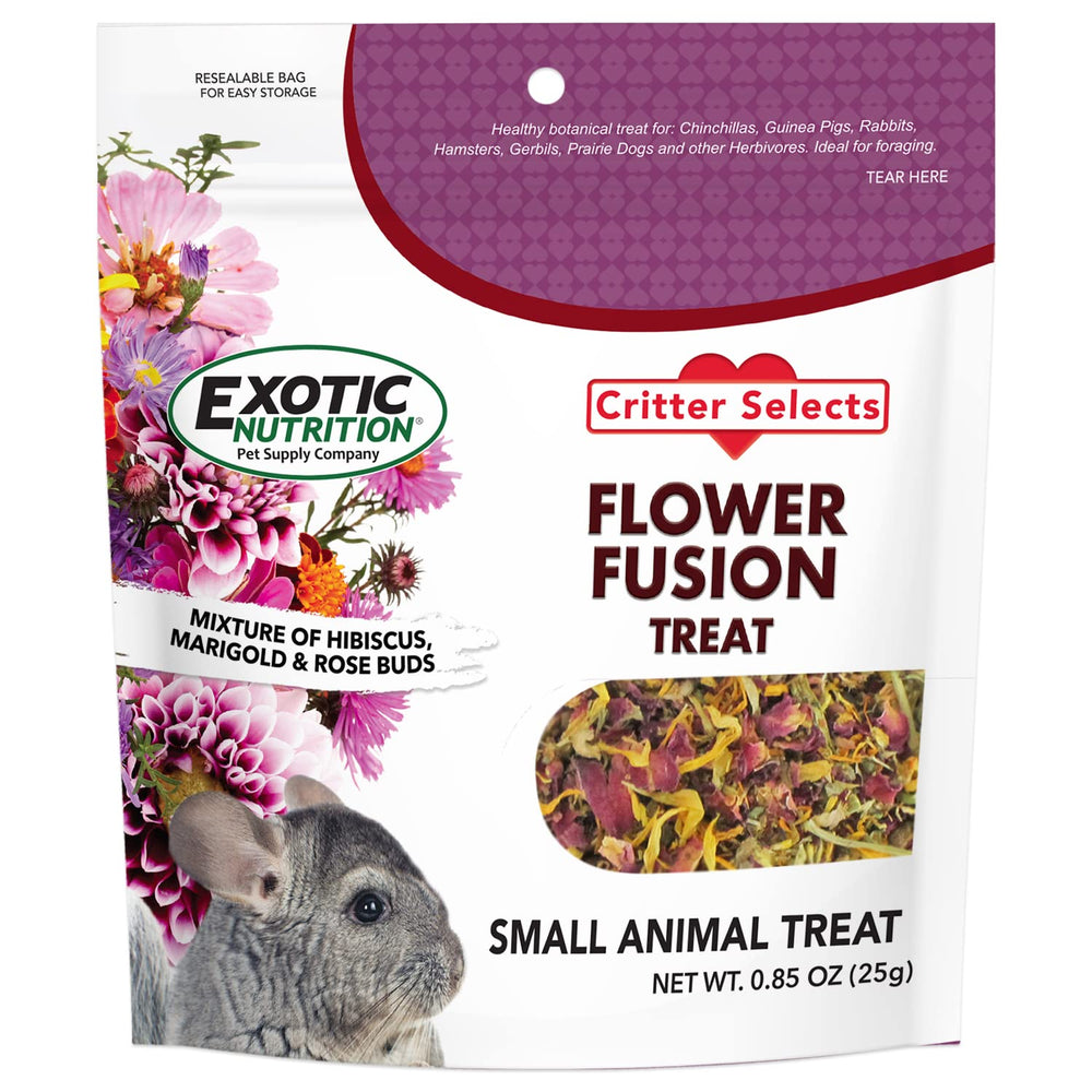 Exotic Nutrition Flower Fusion: enriquecimiento conductual en espacios reducidos.