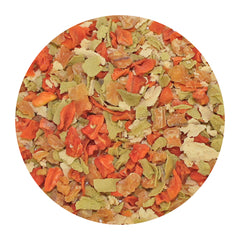 Exotic Nutrition Guisantes Verdes: trocitos crujientes para forraje y estimulación.