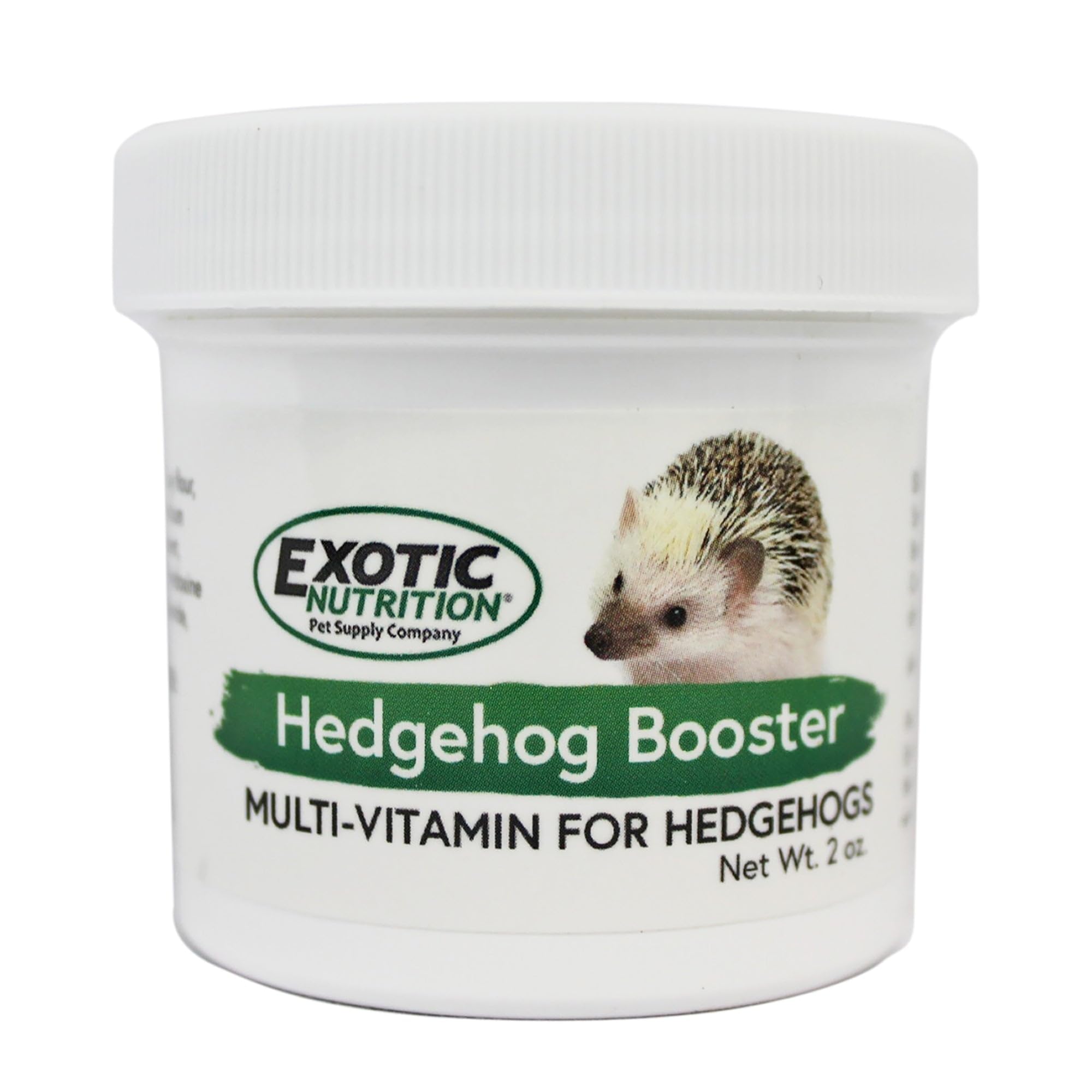 Exotic Nutrition Hedgehog Booster: botella del suplemento para erizos, listo para enriquecer la dieta.