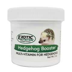 Exotic Nutrition Hedgehog Booster: botella del suplemento para erizos, listo para enriquecer la dieta.