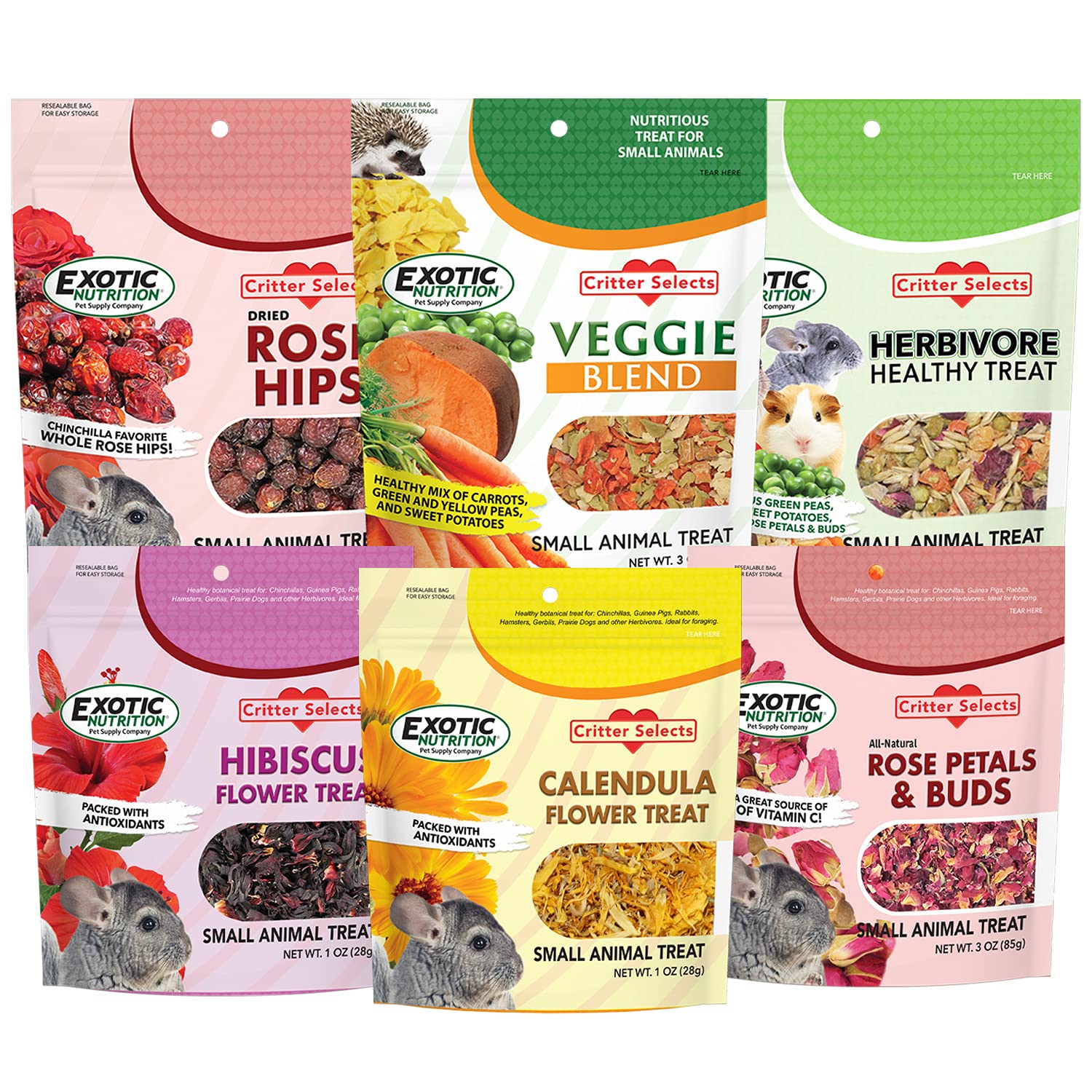 Exotic Nutrition Bocaditos para herbívoros, juguete de forraje para snack, fomenta conductas naturales