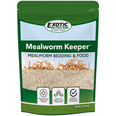 Exotic Nutrition Mealworm Keeper, cama para gusanos de harina que favorece cría estable.