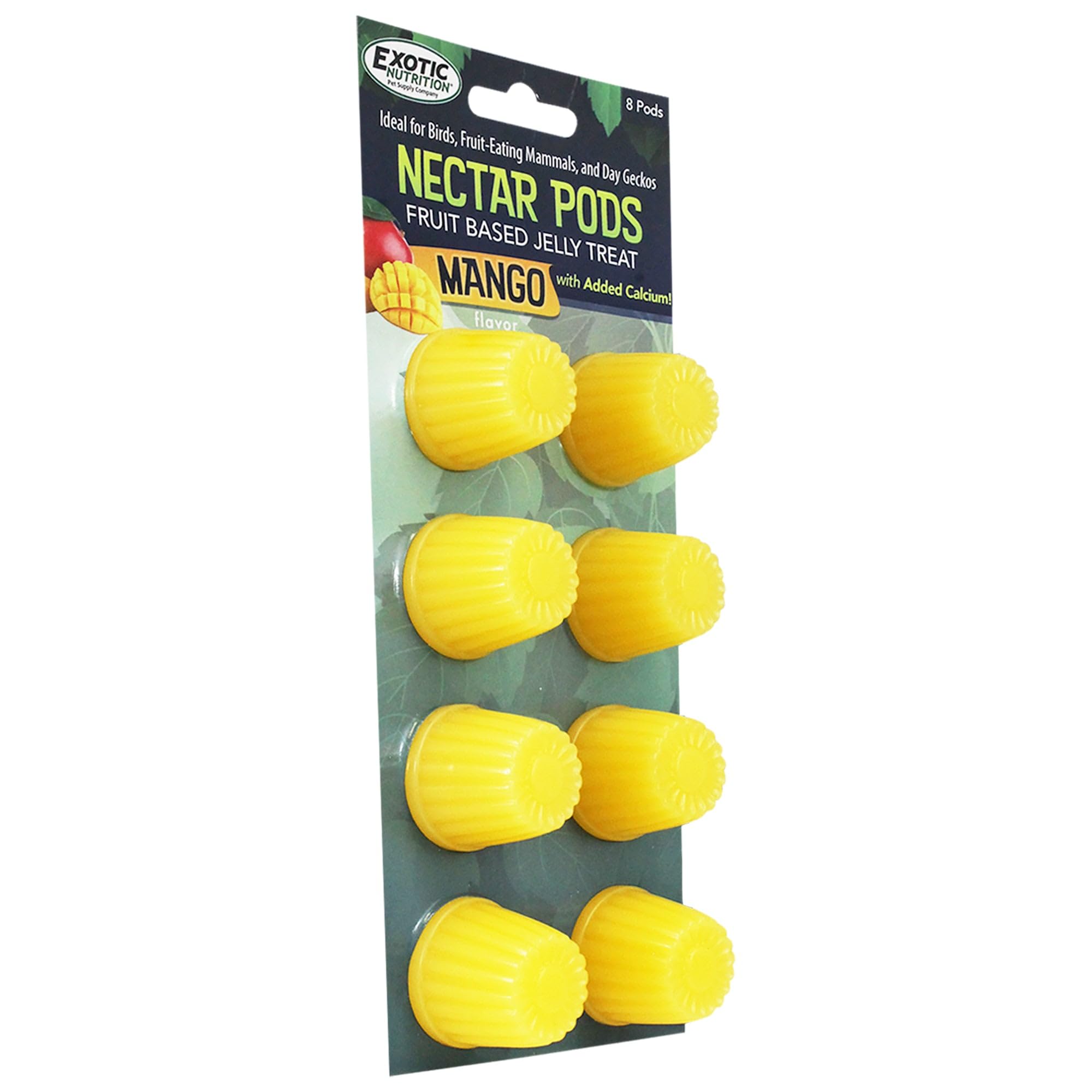 exotic nutrition nectar pods miel y gel suave, tentempié nutritivo para mascotas pequeñas.