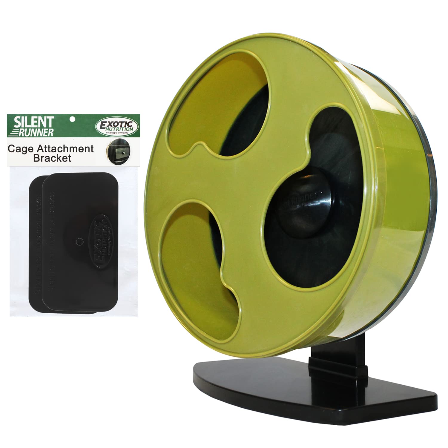 Rueda Silent Runner Exotic Nutrition de 12 pulgadas, diseño seguro para mascotas nocturnas
