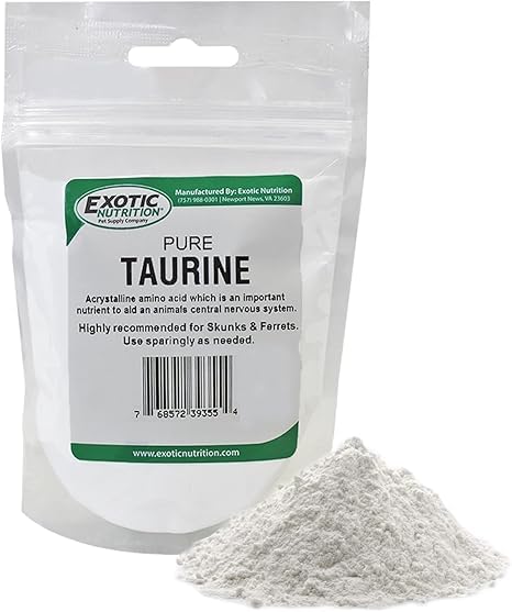 Exotic Nutrition Taurina Polvo envase ofrece presentación práctica y estable.