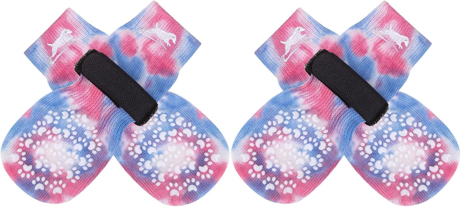 EXPAWLORER calcetines antideslizantes para perros, frente, mejor tracción en suelos lisos.