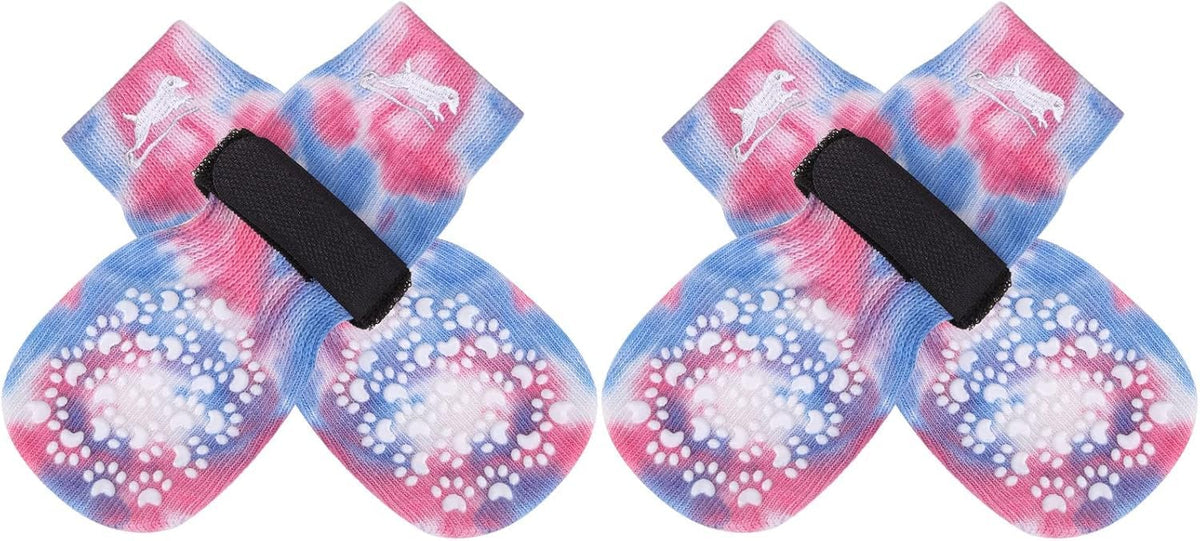 EXPAWLORER calcetines antideslizantes para perros, frente, mejor tracción en suelos lisos.