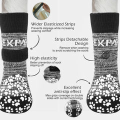 EXPAWLORER bottes pour chien offrent traction sur sols lisses à l’intérieur.