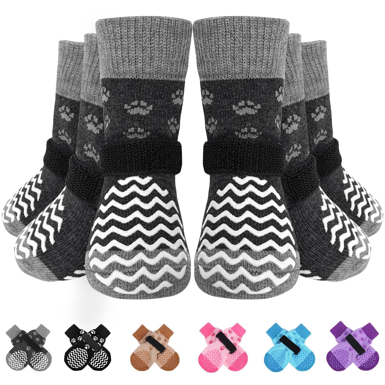 EXPAWLORER calcetines antideslizantes para perros protegen patitas y evitan resbalones