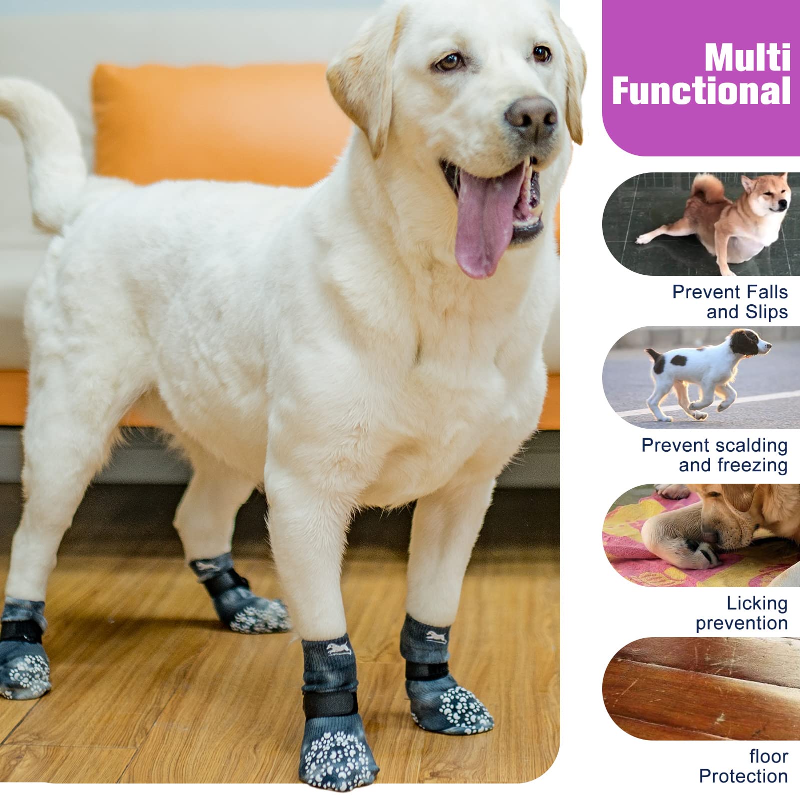 EXPAWLORER calcetines perro accesorio ajuste adhesivo para un ajuste seguro