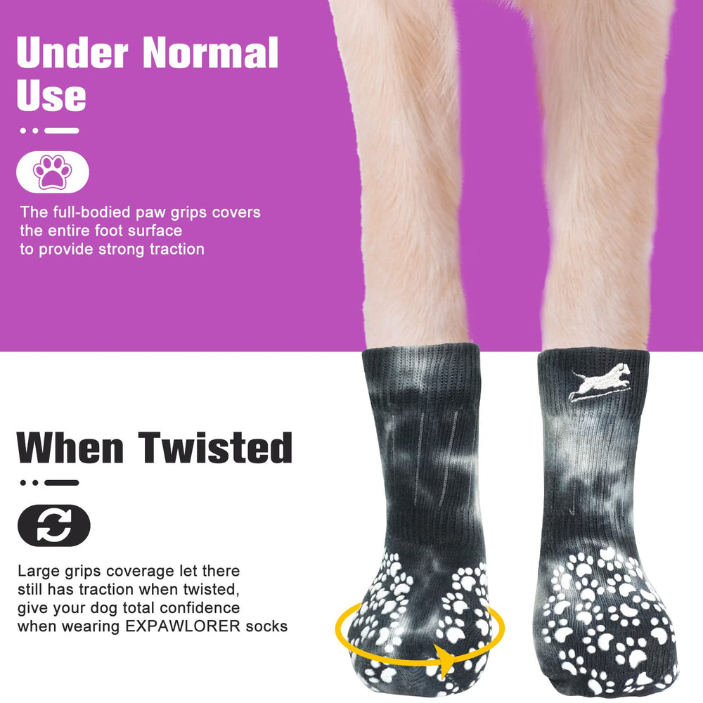 EXPAWLORER calcetines perro ajuste doble evita deslizamientos
