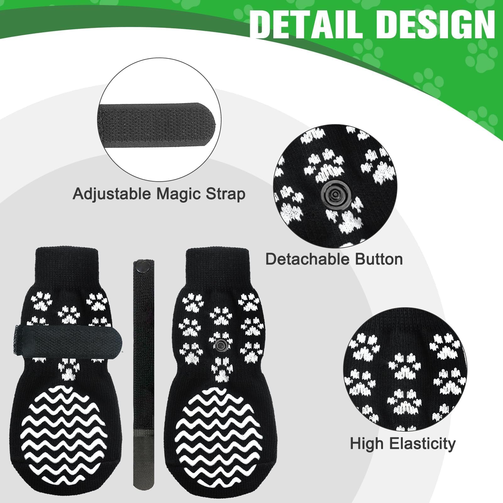 Calcetines EXPAWLORER para perro con agarre doble lateral, mayor estabilidad.