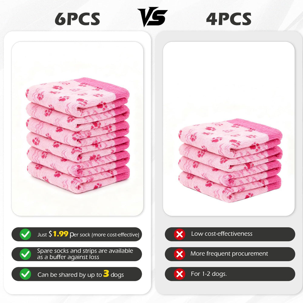 Paquete EXPAWLORER de seis calcetines y correas desmontables para ajuste seguro