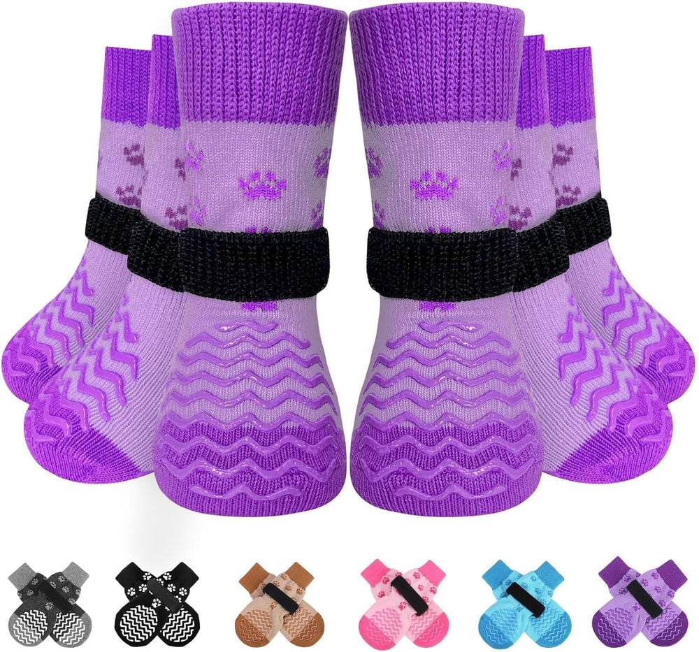 Calcetines antideslizantes Expawlorer para patas de perros mejoran la tracción en suelos lisos.