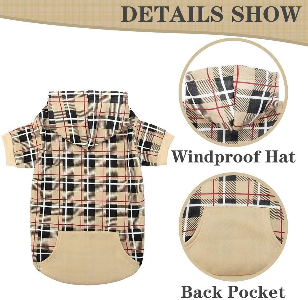 EXPAWLORER tartan casaca para perro bolsillo, para premios