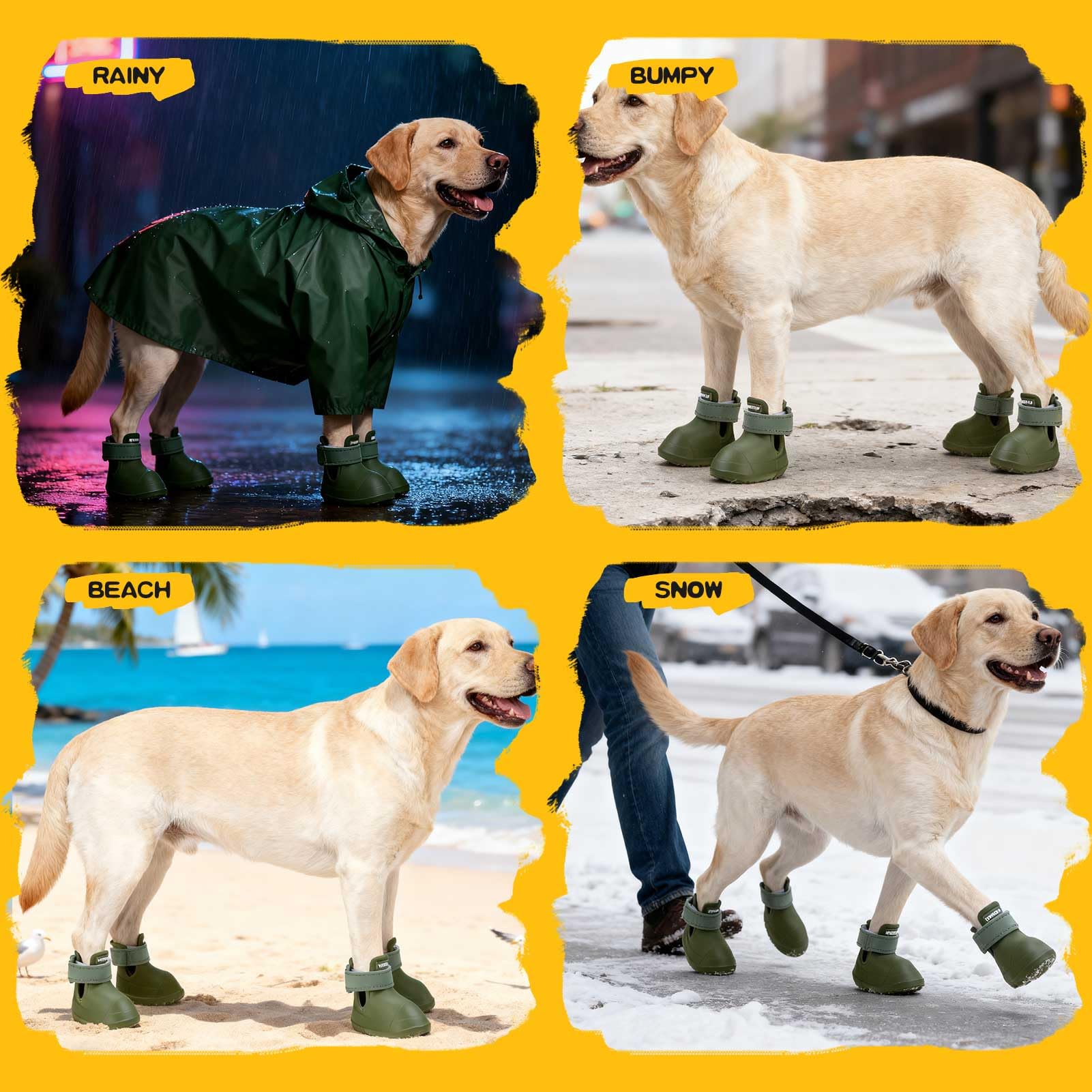 EXPAWLORER Zapatos para perro calcetines incluidos para calor adicional