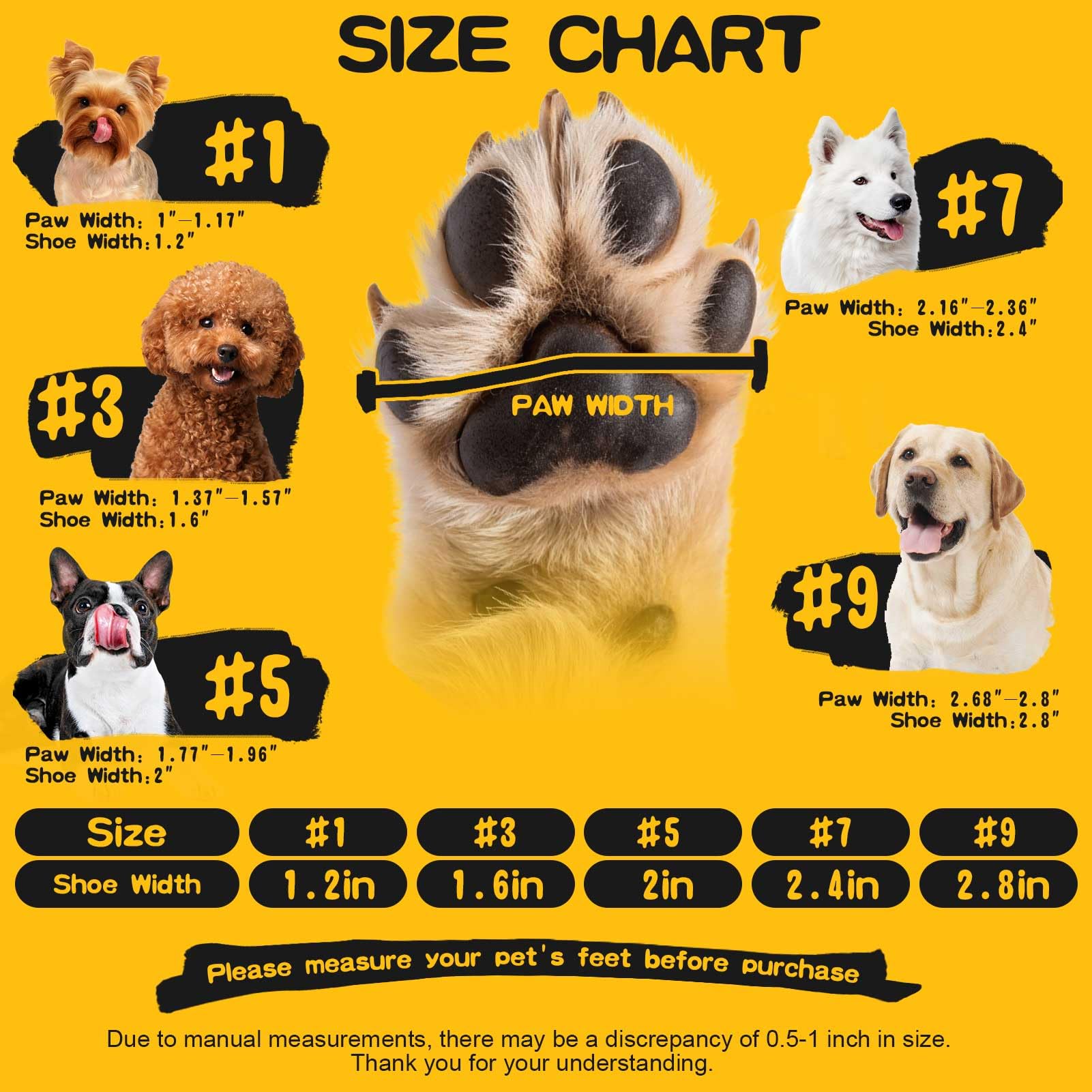 EXPAWLORER Zapatos para perro con suela de goma antideslizante