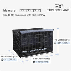 Explore Land funda jaula 36 pulgadas dos puertas facilita acceso y limpieza.