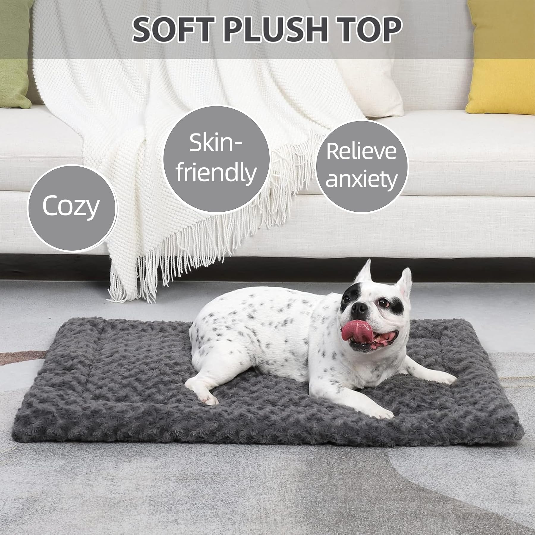 Exsnugy cama perro dormido-relajado gris, reposo diario