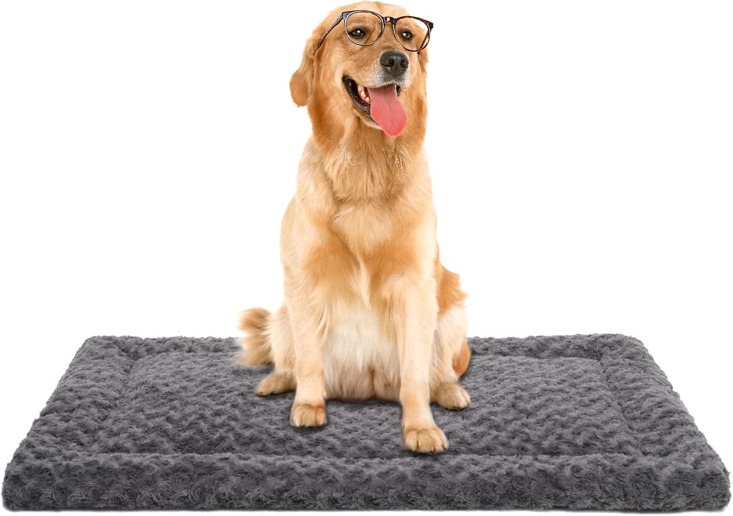 Exsnugy cama para perro gris lavable, tamaño extra grande, confort suave