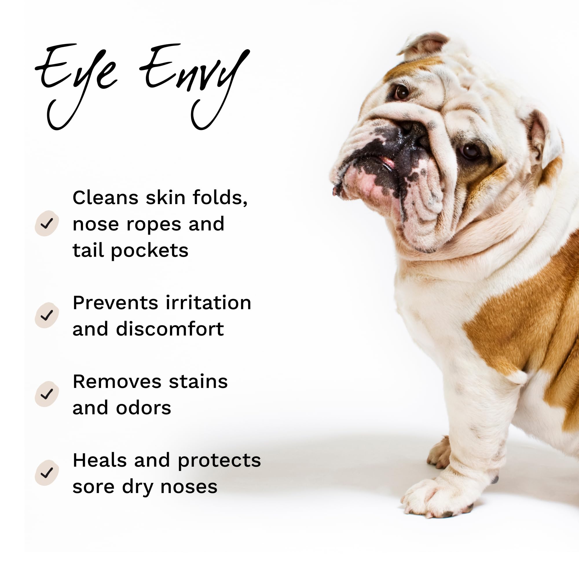 Polvo para manchas de lágrimas Eye Envy mantiene área ocular seca y limpia.