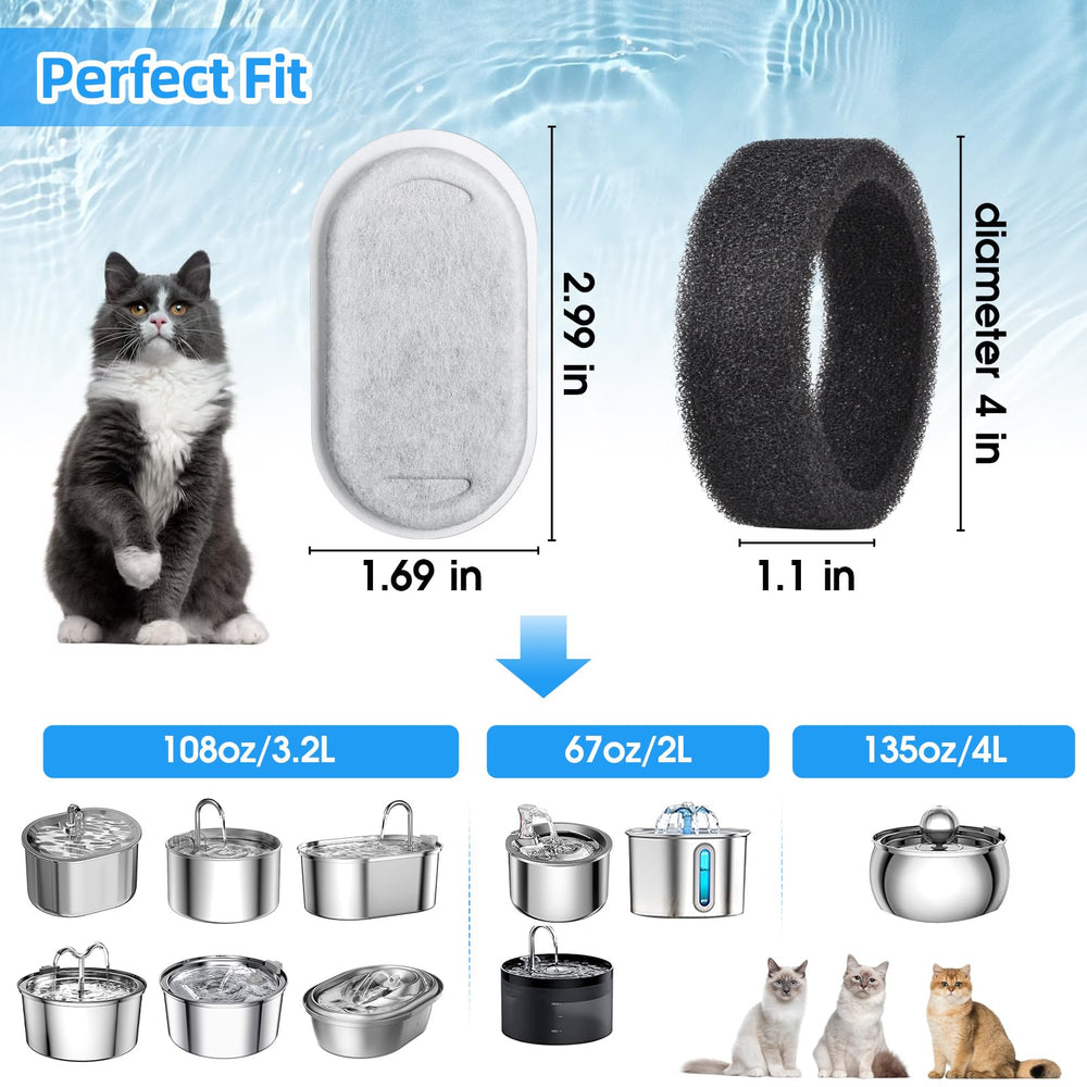 Eyehoce filtros para fuente de gatos de 67 onzas, ajuste de caudal suave.