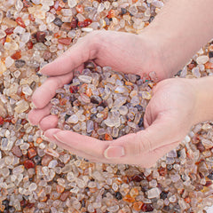 Piedras de agata blanca EZEELAI de 5-7 mm para decoración duradera en acuarios