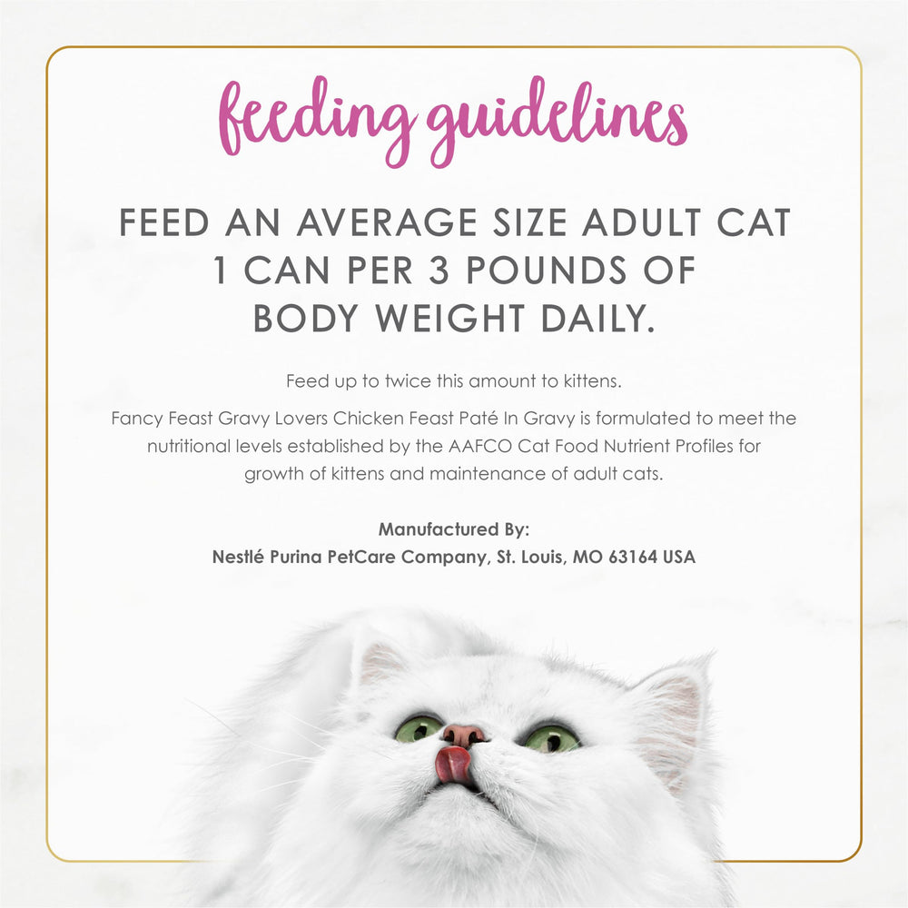 Purina Fancy Feast, nutrición completa con vitaminas y minerales para el bienestar general.