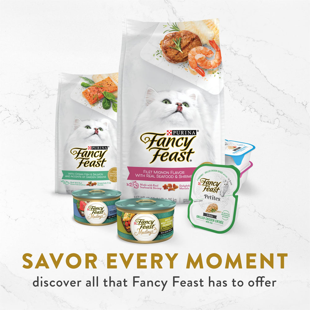 Fancy Feast aperitivos sin granos sin colorantes.