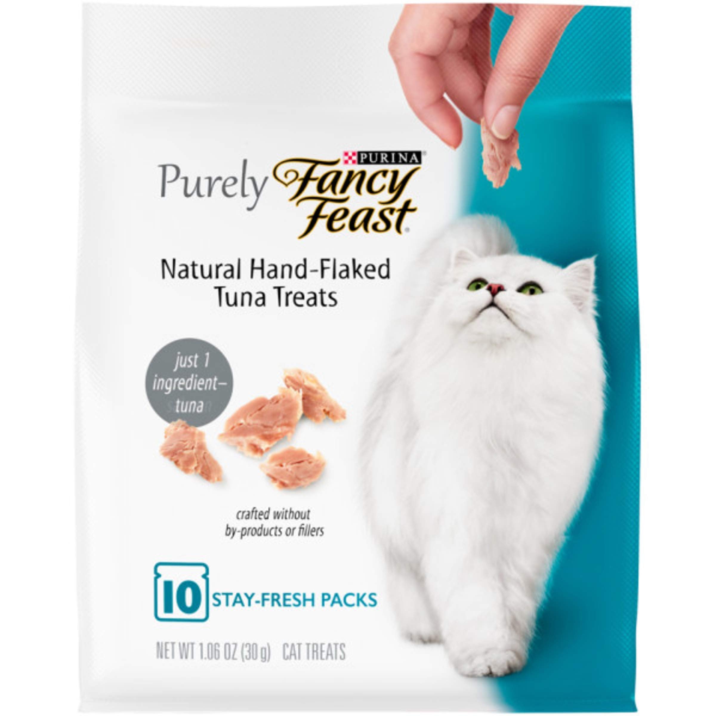 Fancy Feast atún trozos manuales: textura suave para recompensa diaria.