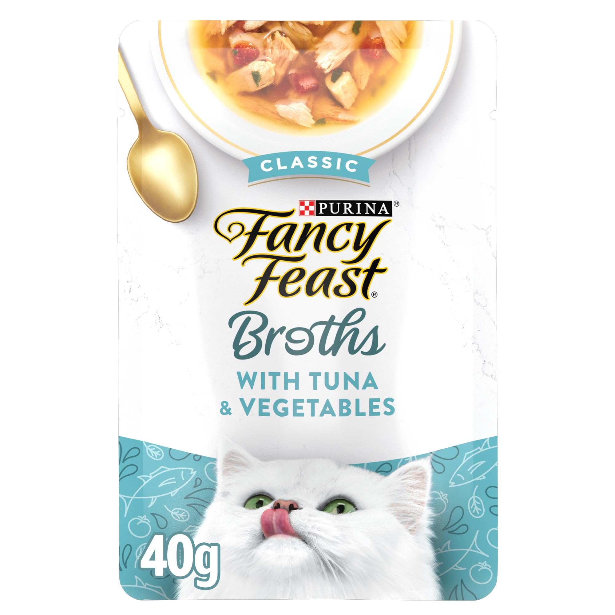 Fancy Feast caldo sedoso: textura suave para una experiencia agradable.