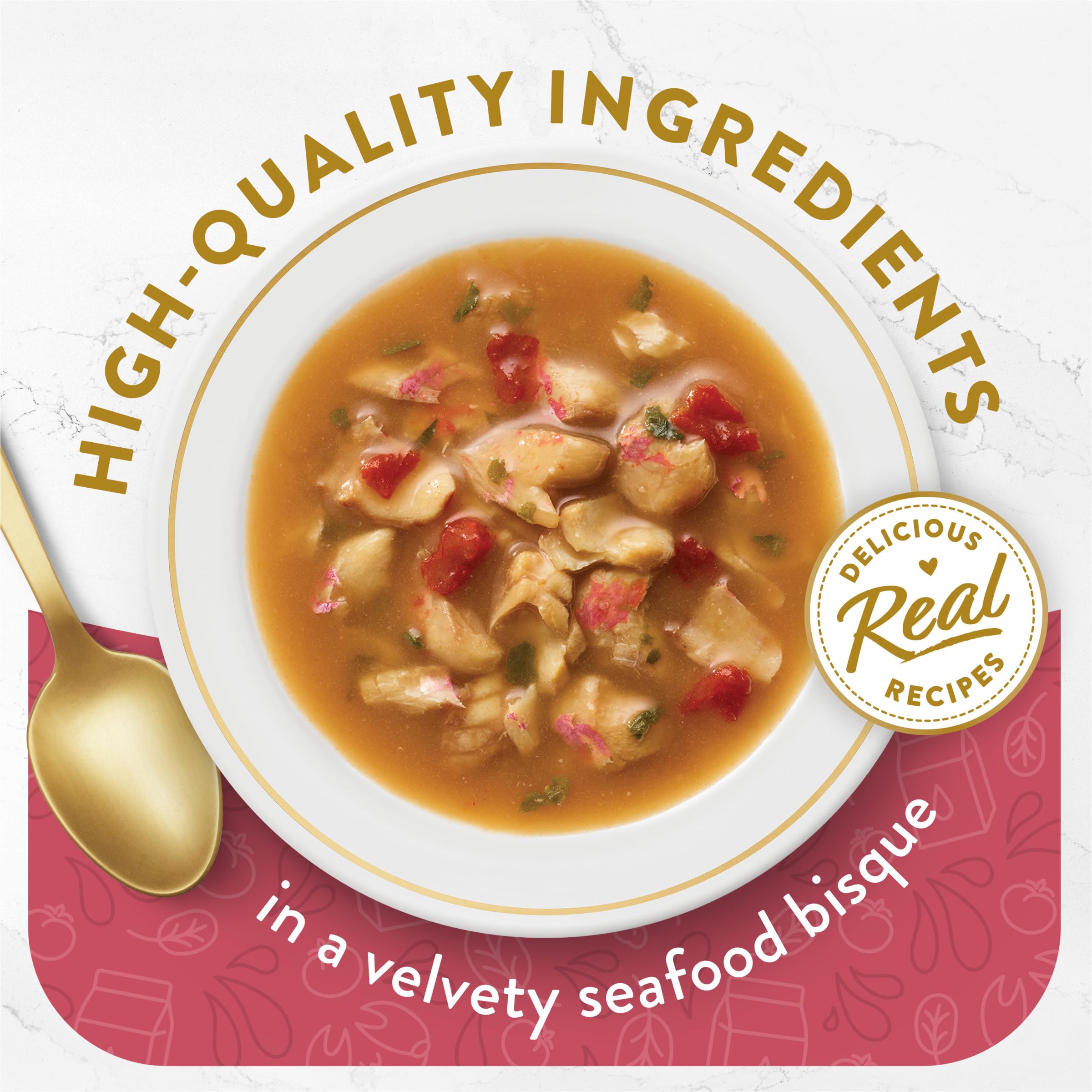 Derrame de fondo cremoso Fancy Feast Broths para humedad en la comida