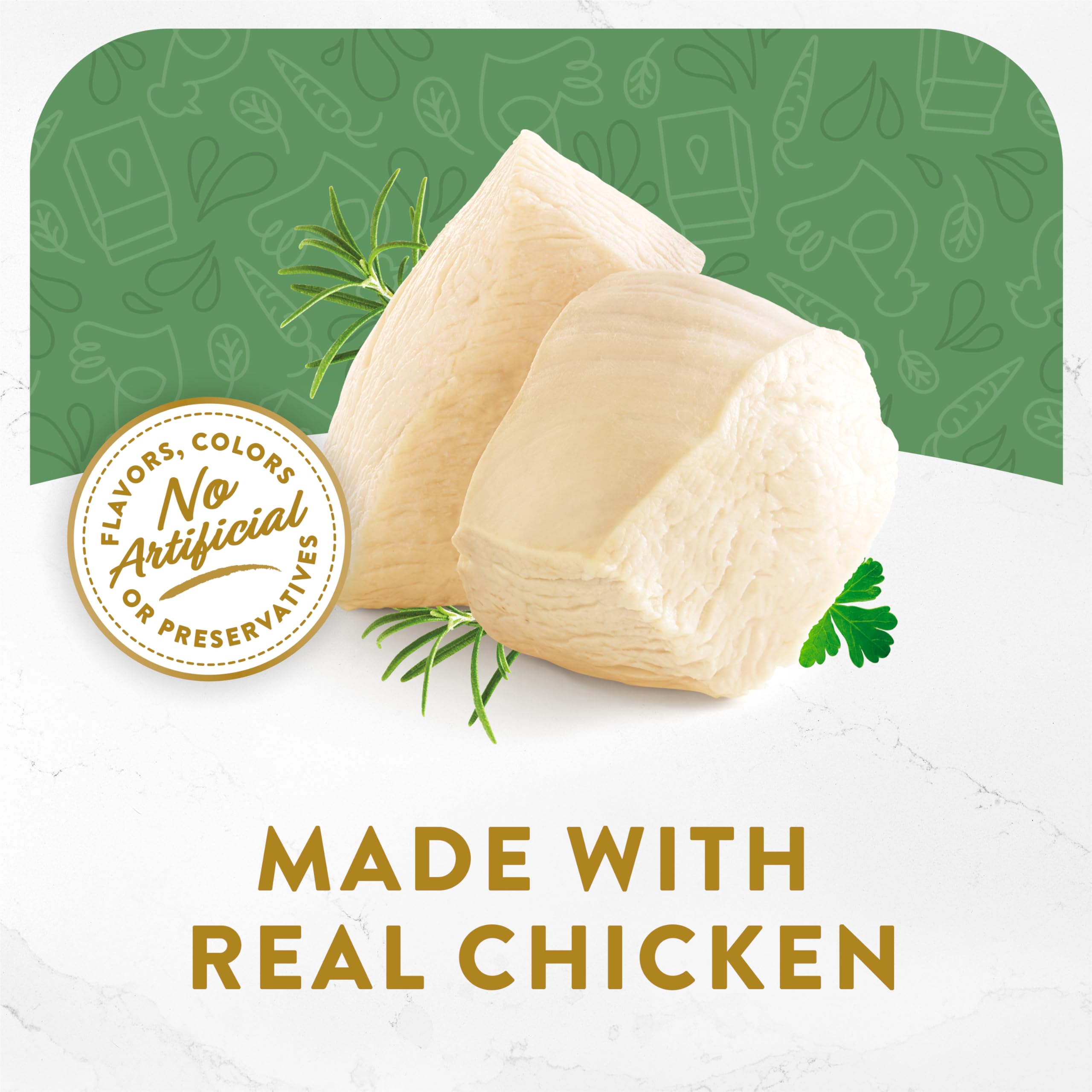 Fancy Feast Broths textura suave, pollo para gatos senior