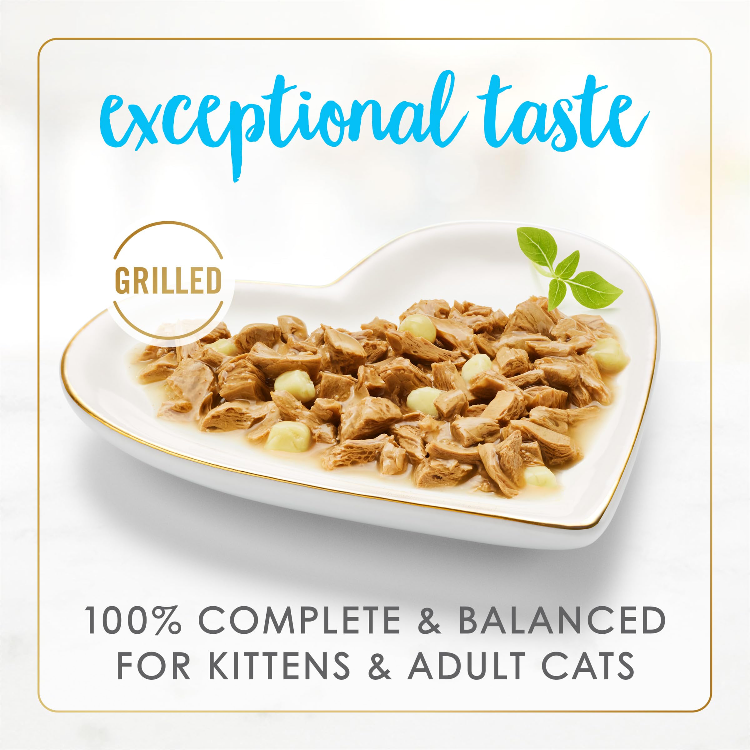 Fancy Feast Delights: ingredientes de calidad respaldan una comida completa para gatos.