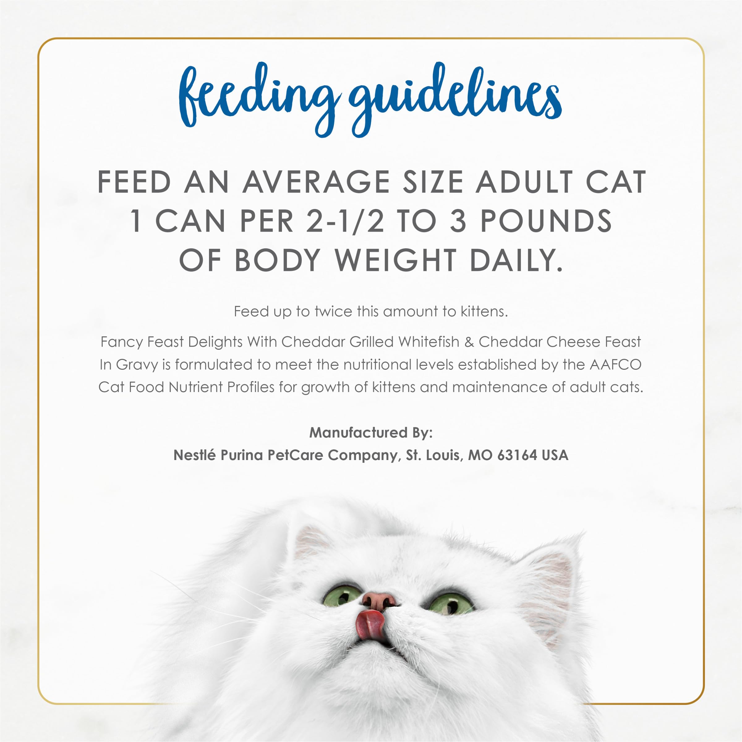 Fancy Feast Delights ingredientes reales que promueven una comida sabrosa y contundente.