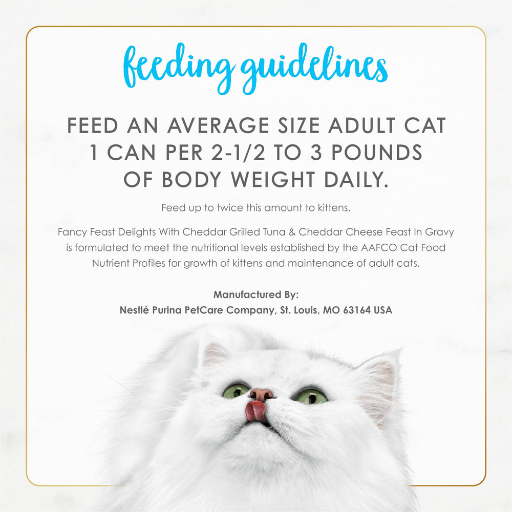 Fancy Feast Delights: apto para gatos adultos y gatitos, variedad de uso.
