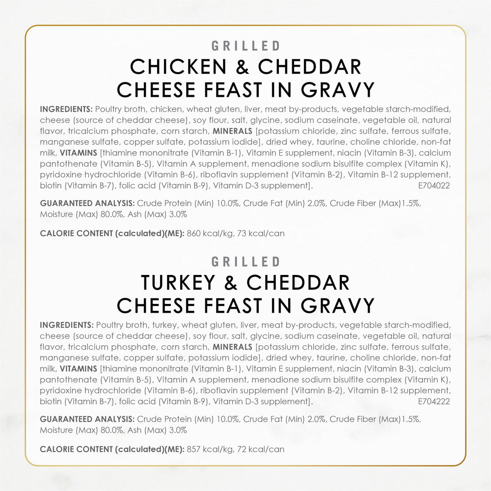Fancy Feast Delights pescado blanco con cheddar en salsa espesa, textura suave