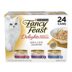 Fancy Feast Delights pollo a la parrilla con cheddar, comida húmeda para gatos adultos