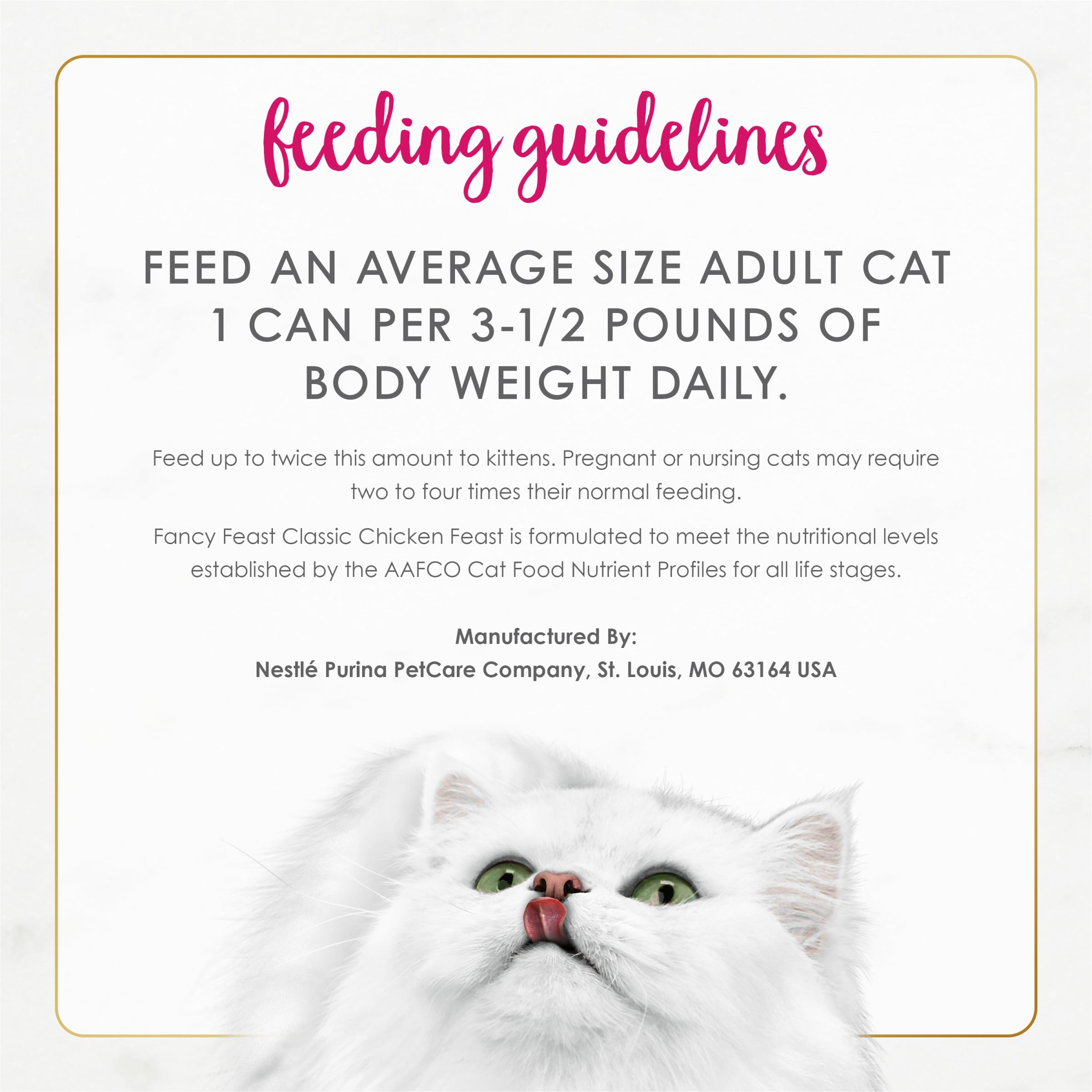 Envase con cierre hermético de Fancy Feast: conservación fácil entre comidas.