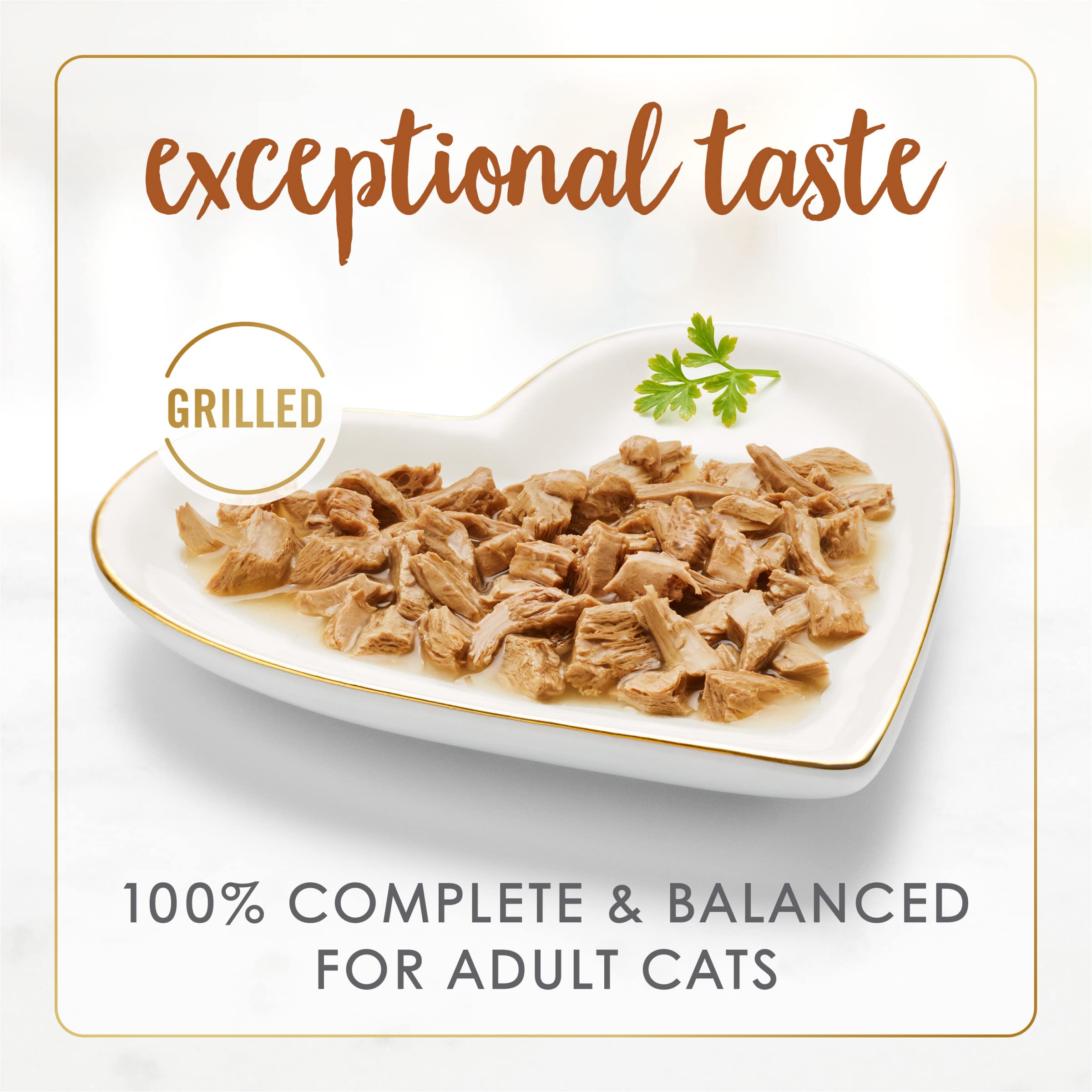 Fancy Feast etiqueta-nutricion-completa: aporta nutrición completa para gatos adultos.