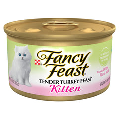 Fancy Feast gatito-tierno-pavo-lata-24: porciones convenientes para gatitos en crecimiento.