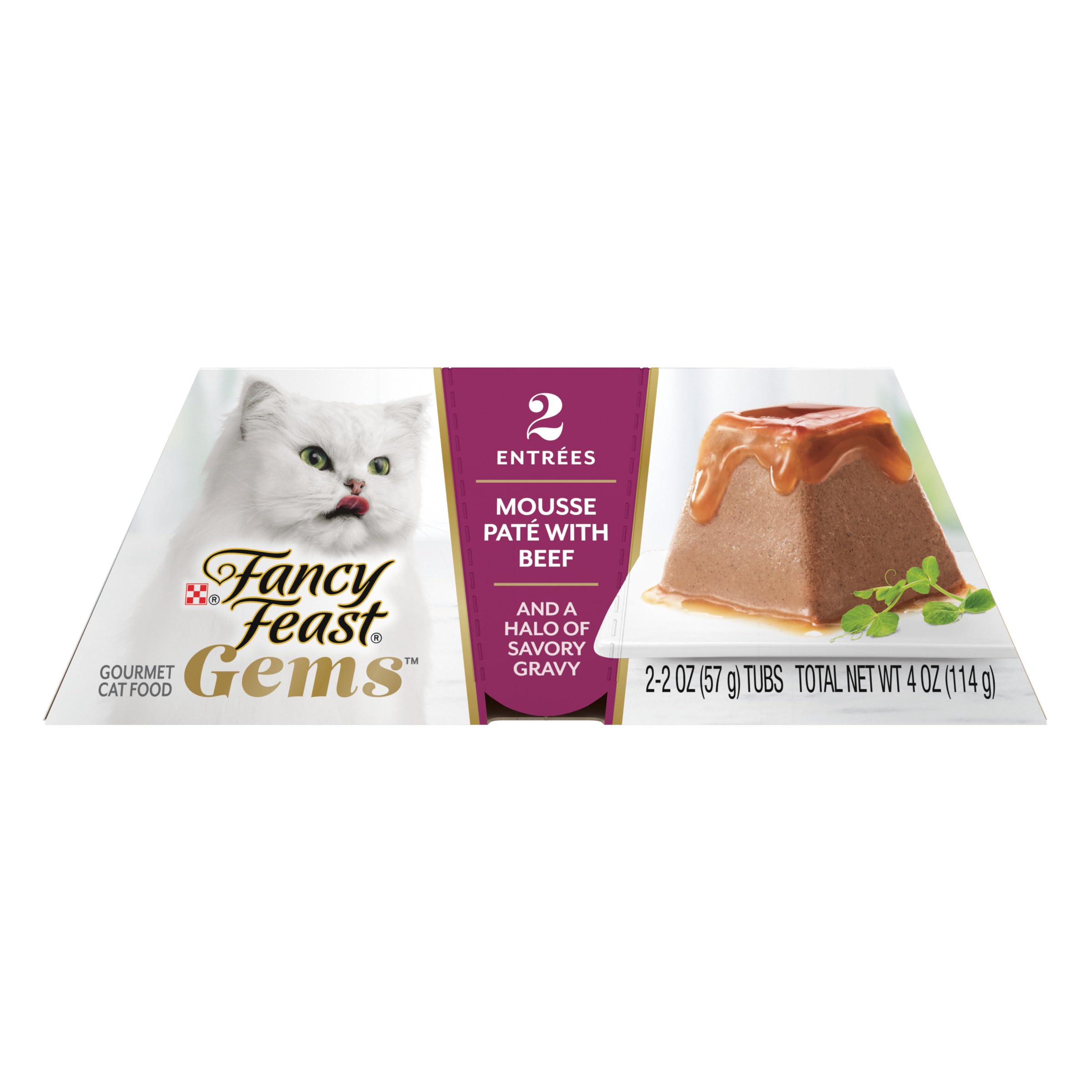 Presentación gourmet para la hora de la comida del gato.