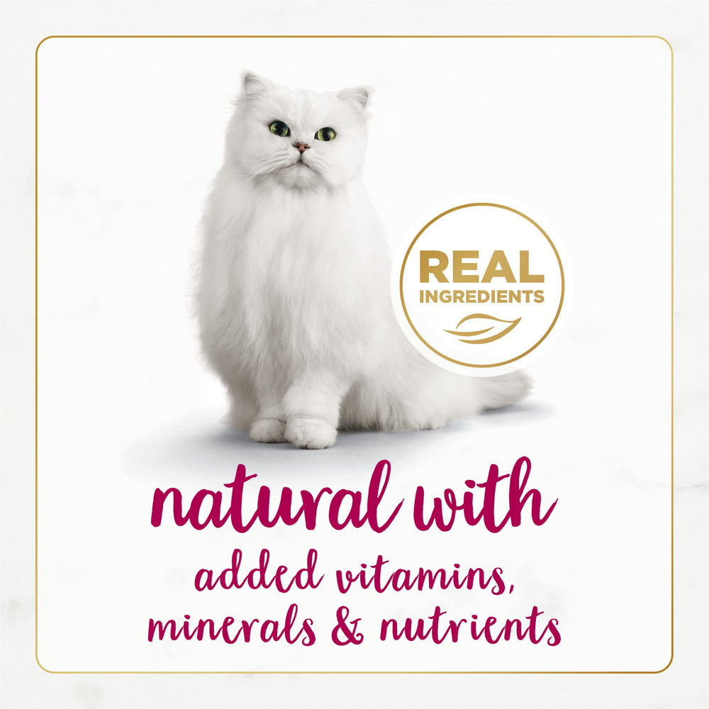 Fancy Feast Gourmet Naturals gravy swirls highlight rich flavor and moisture for cats