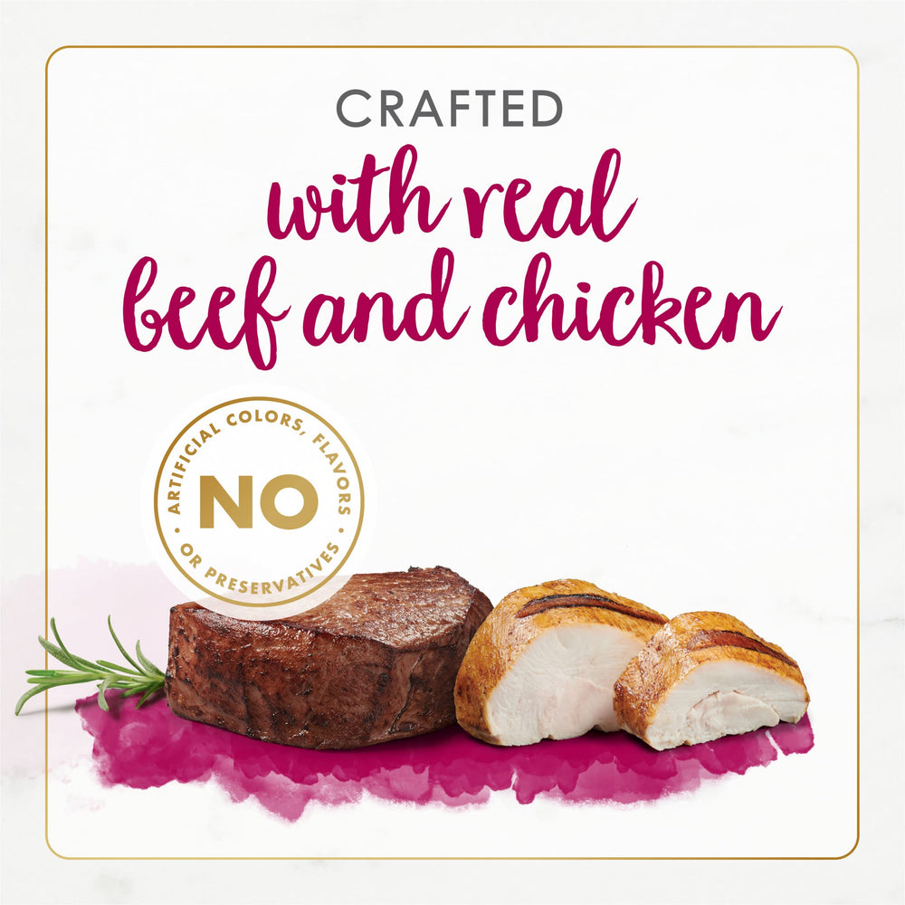 Fancy Feast Gourmet Naturals real chicken and beef chunks in gravy for adult cats