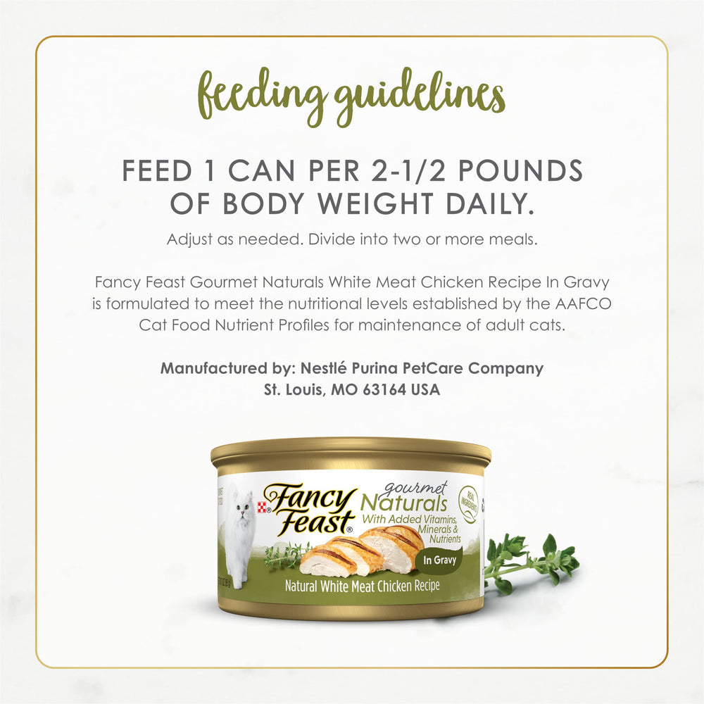 Fancy Feast Gourmet Naturals: textura suave con salsa que agrada a gatos.