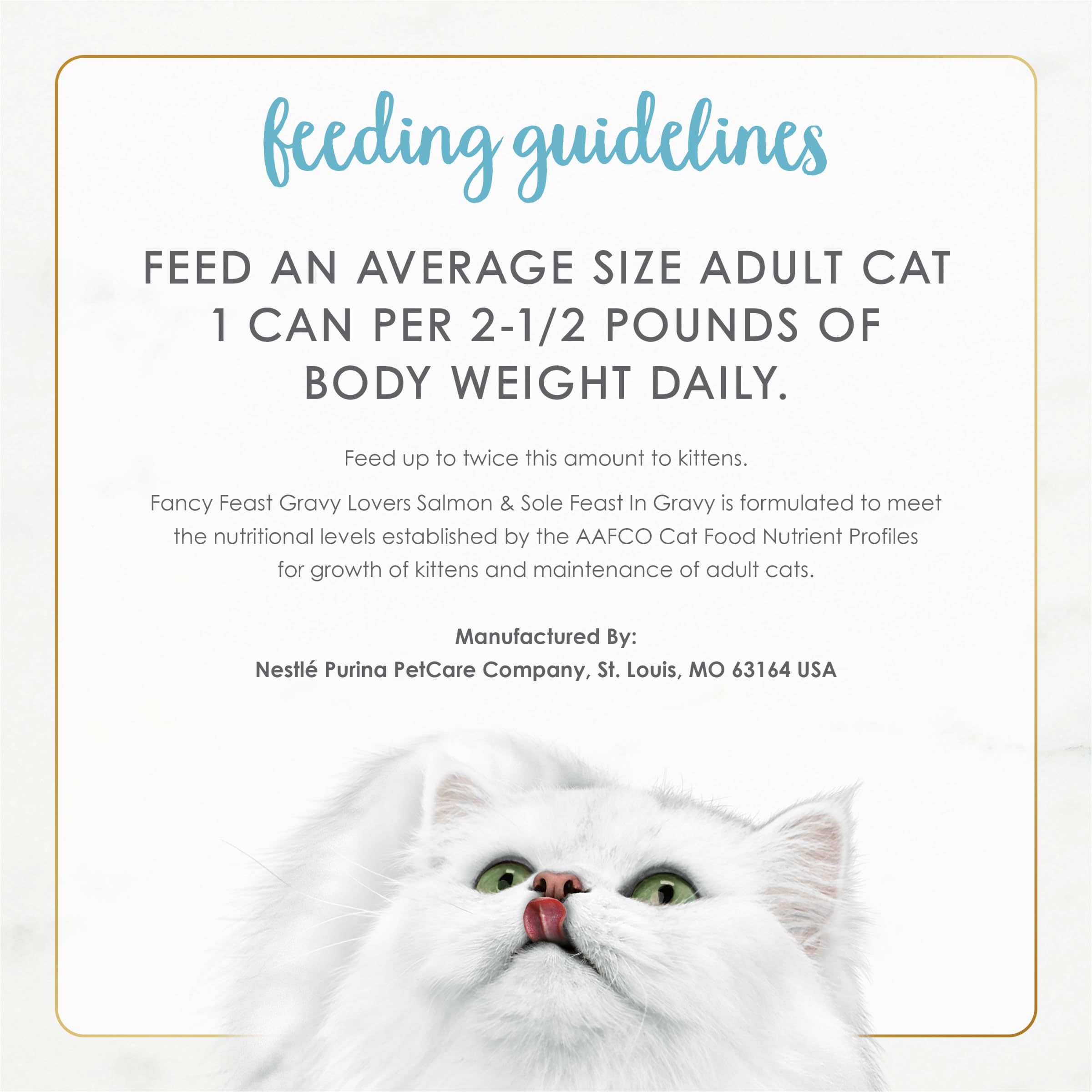 Producto formulado para una comida completa y equilibrada para gatos.