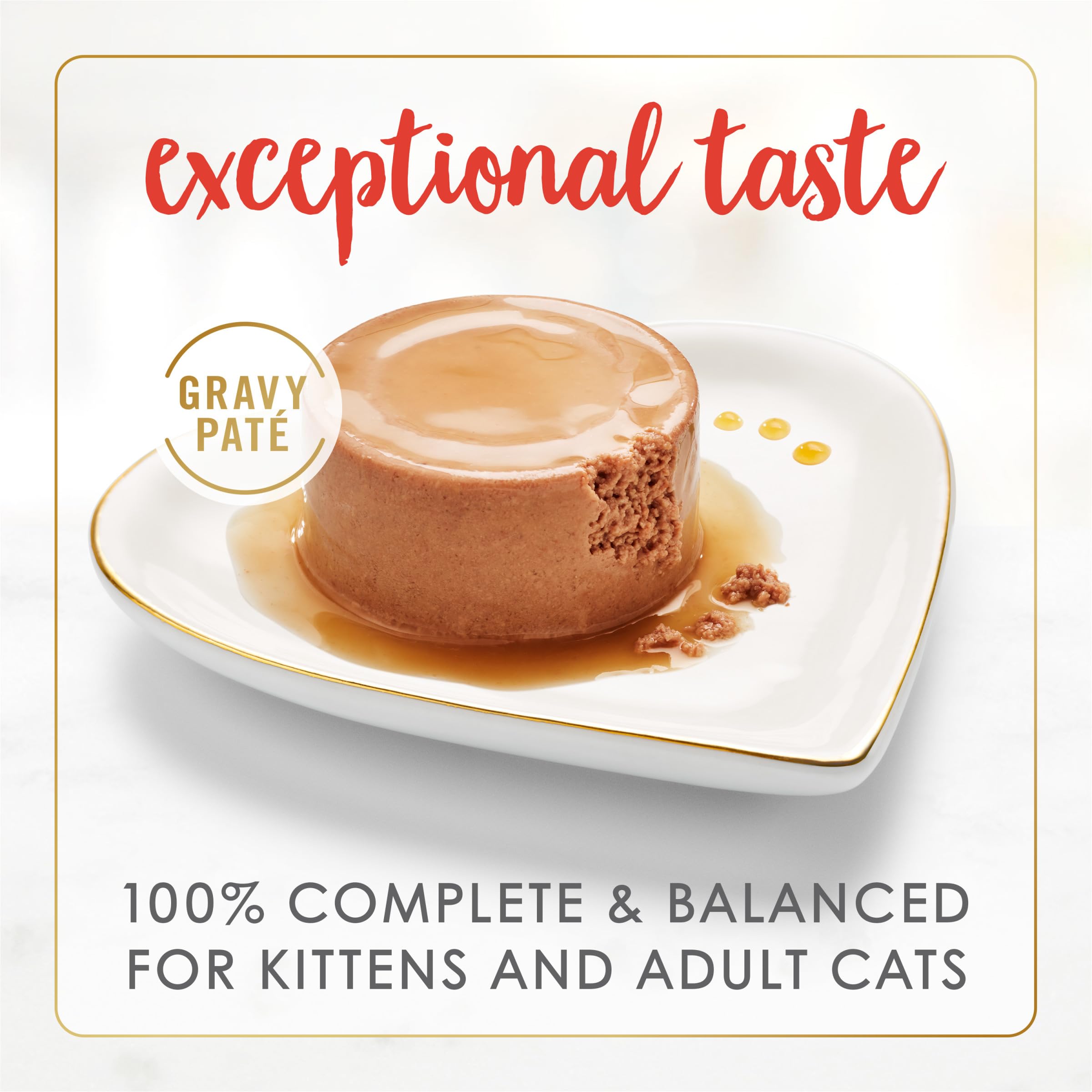 Detalle de salsa en la lata Fancy Feast Gravy Lovers, realzando el sabor.
