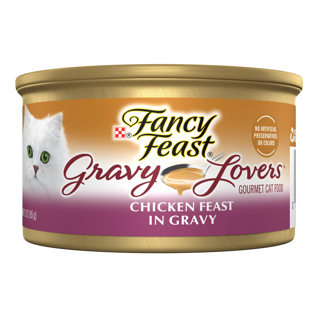 Fancy Feast Gravy Lovers: lata de 3 oz con sabor auténtico para gatos