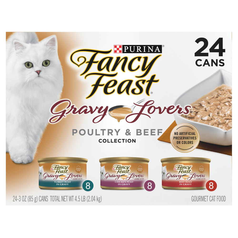 Fancy Feast Gravy Lovers con pollo: porciones jugosas para una cena deliciosa.